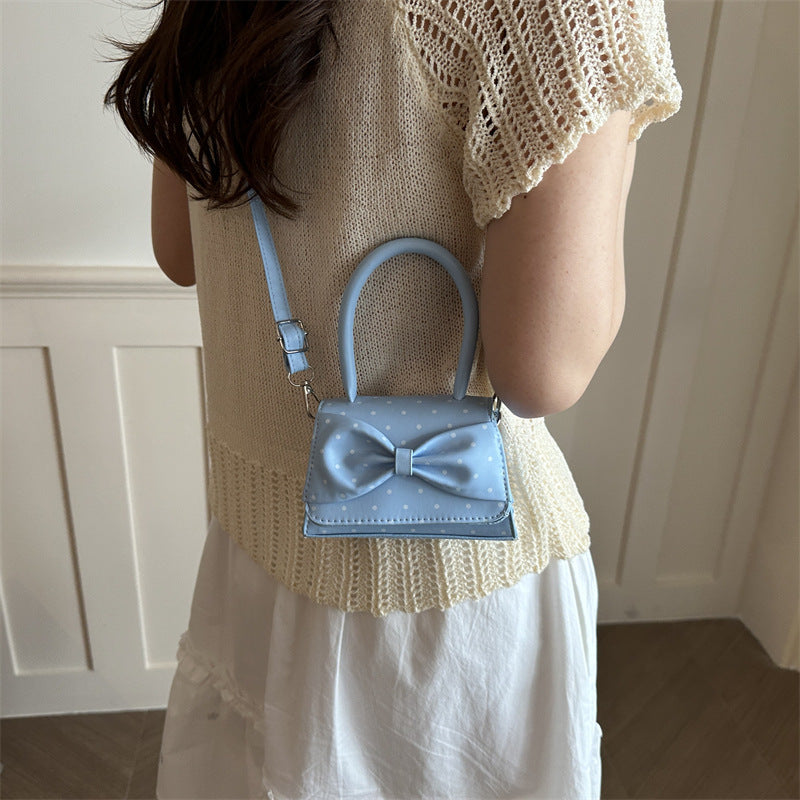 Polka Dot Strukturierte Handtasche