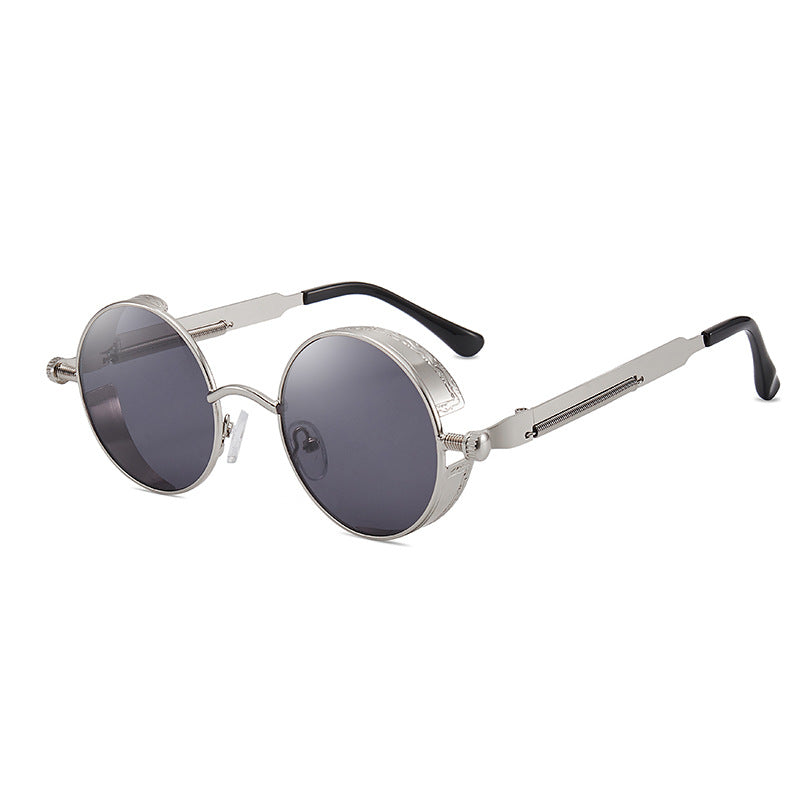 Damen Retro-inspirierte runde Sonnenbrille mit speziellen Gläsern Karnz