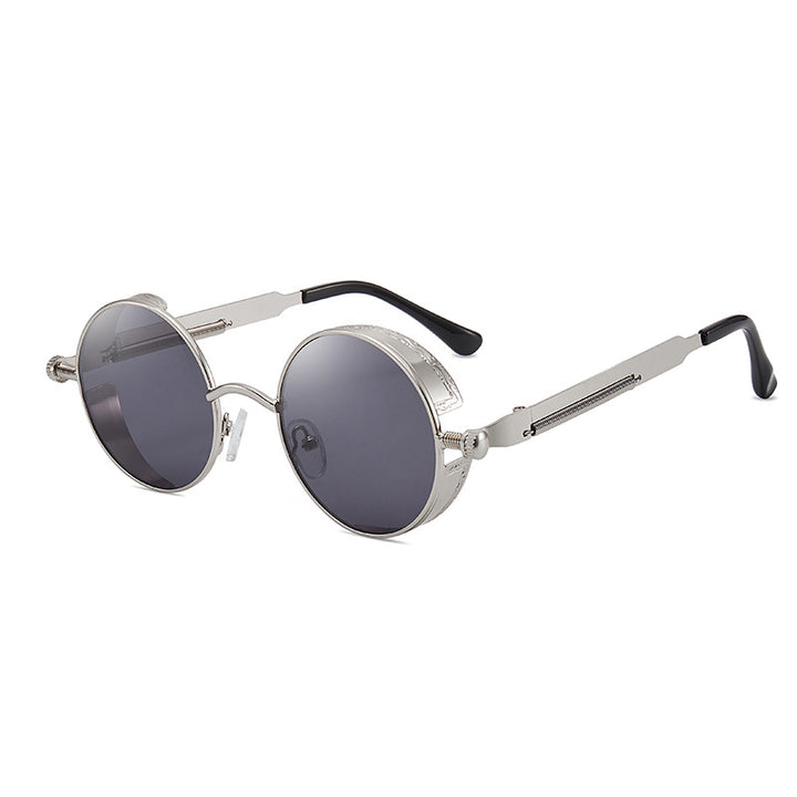 Damen Retro-inspirierte runde Sonnenbrille mit speziellen Gläsern Karnz