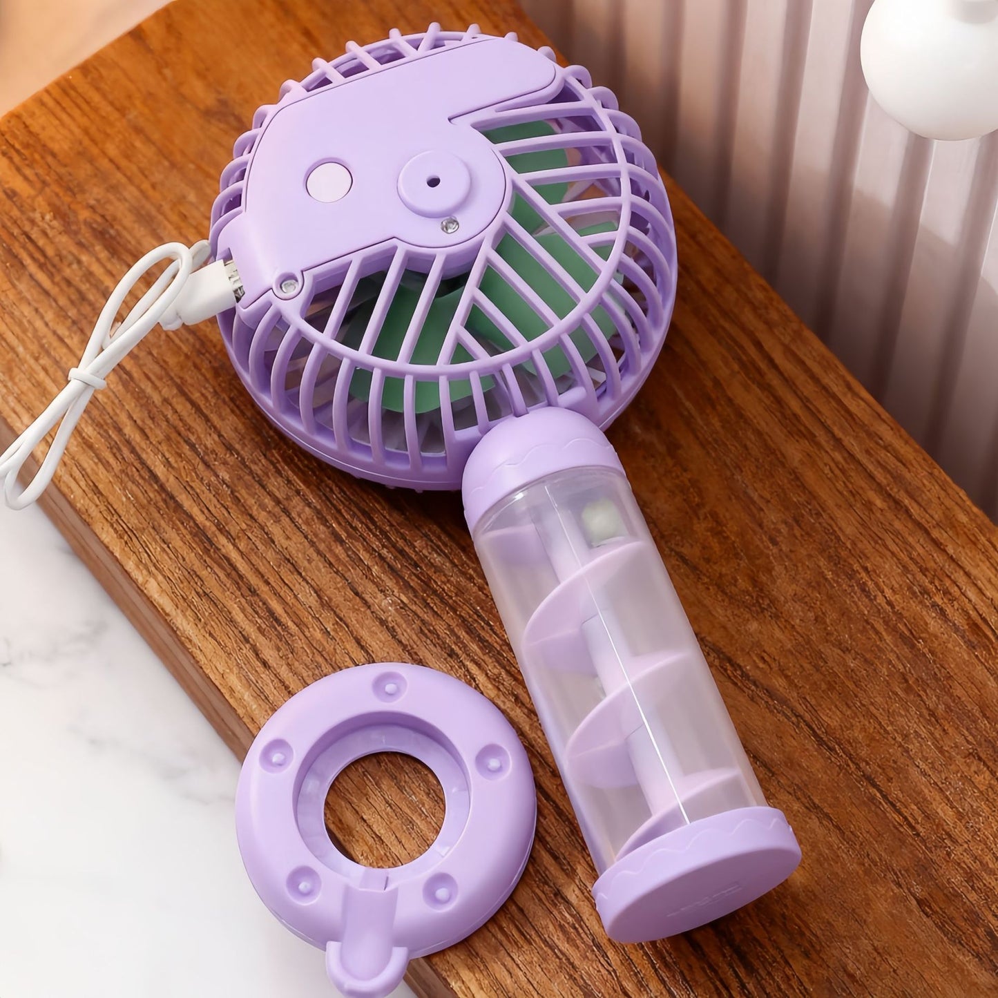Damen Tragbarer Mini-USB-Ventilator mit kreativem Spiraldesign Karnz