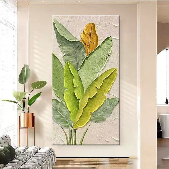 Texturiertes Blatt Leinwand Wandkunst