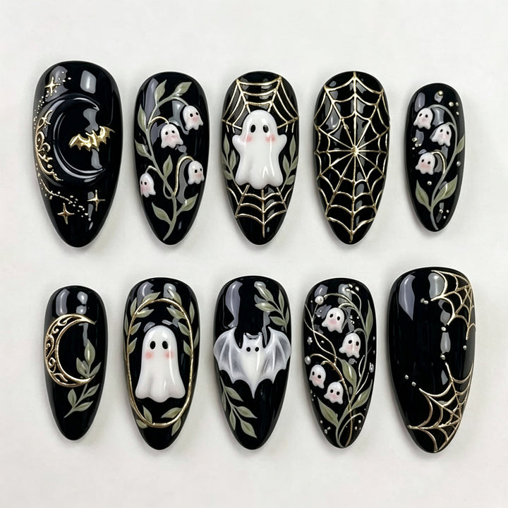 Halloween-Themen Dekorative Press-On Nagelset 1790738553