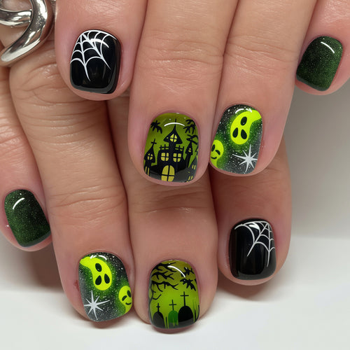 Halloween-inspiriertes Press-On-Nagelkunst-Set Karnz