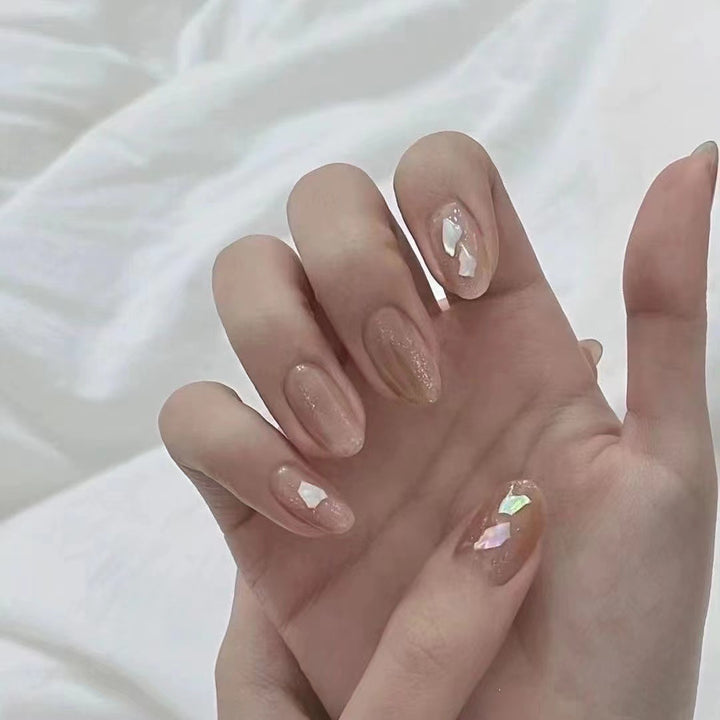 Elegante French Tip Press-On Nägel