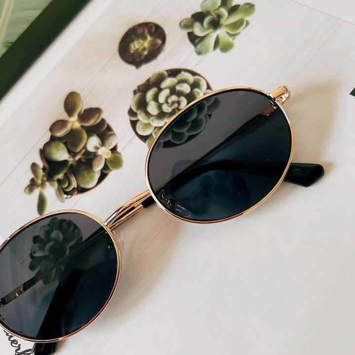 Retro-Ovalrahmen-Sonnenbrille Karnz