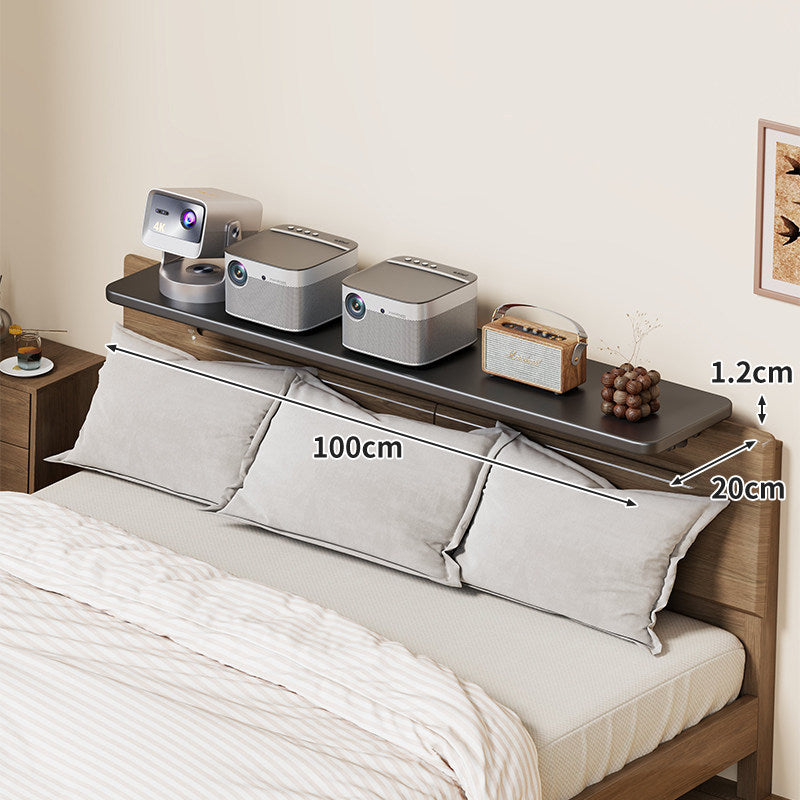 Slim Floating Kopfteil Nachttischregal mit ultra-dünnem Profil und abgerundeten Ecken