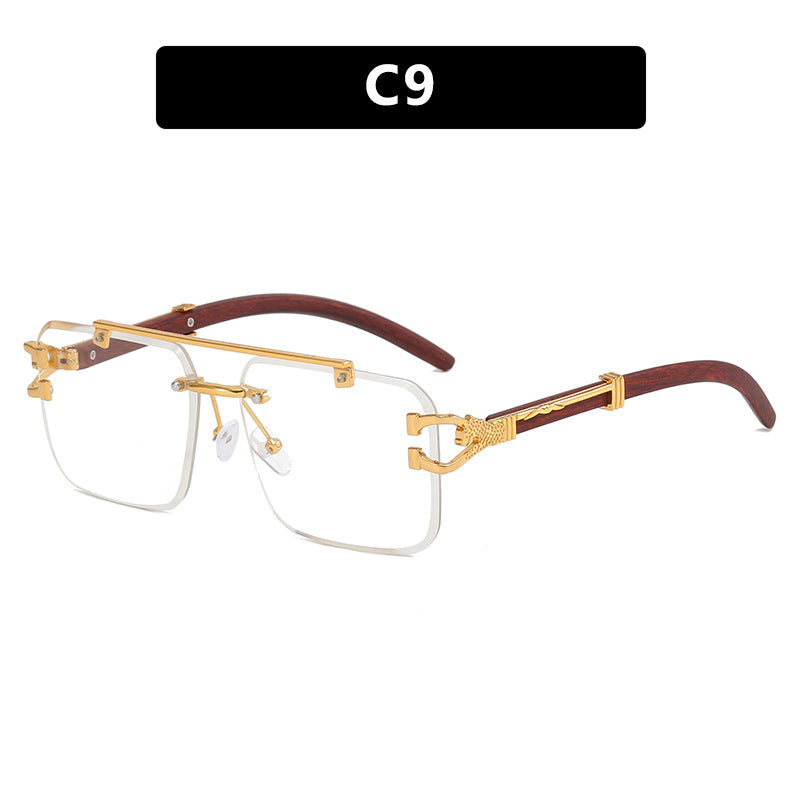 Damen modische Brille mit innovativem Rahmen und luxuriösem Holzdetail Karnz