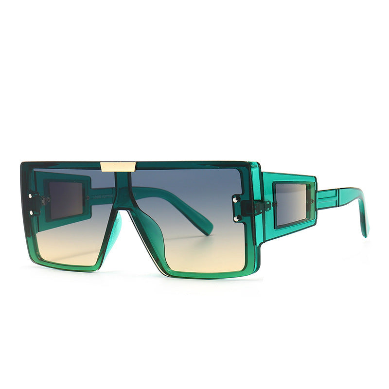 Damen modische Sonnenbrille im futuristischen Stil mit großem Rahmen Karnz