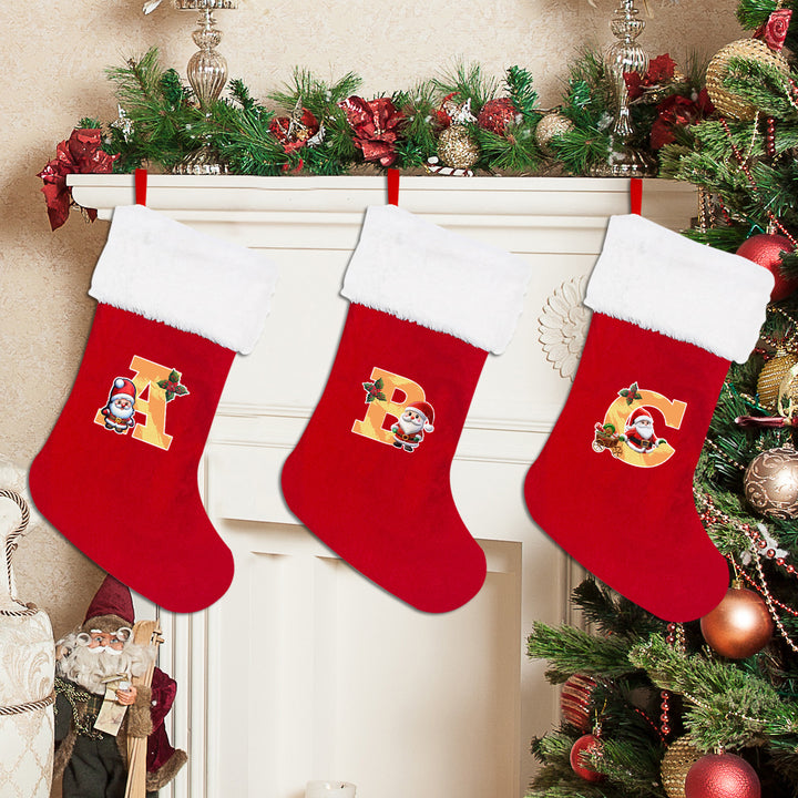 Festlicher Weihnachtsstrumpf mit personalisierbarem Motiv