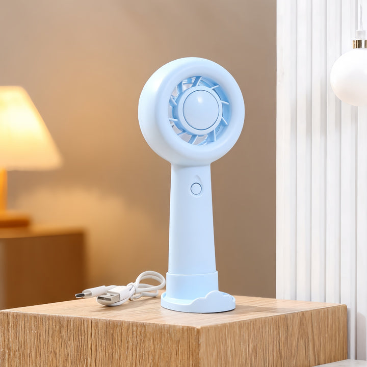 Damen Tragbarer Handventilator mit USB-Ladefunktion und ergonomischem Griff Karnz