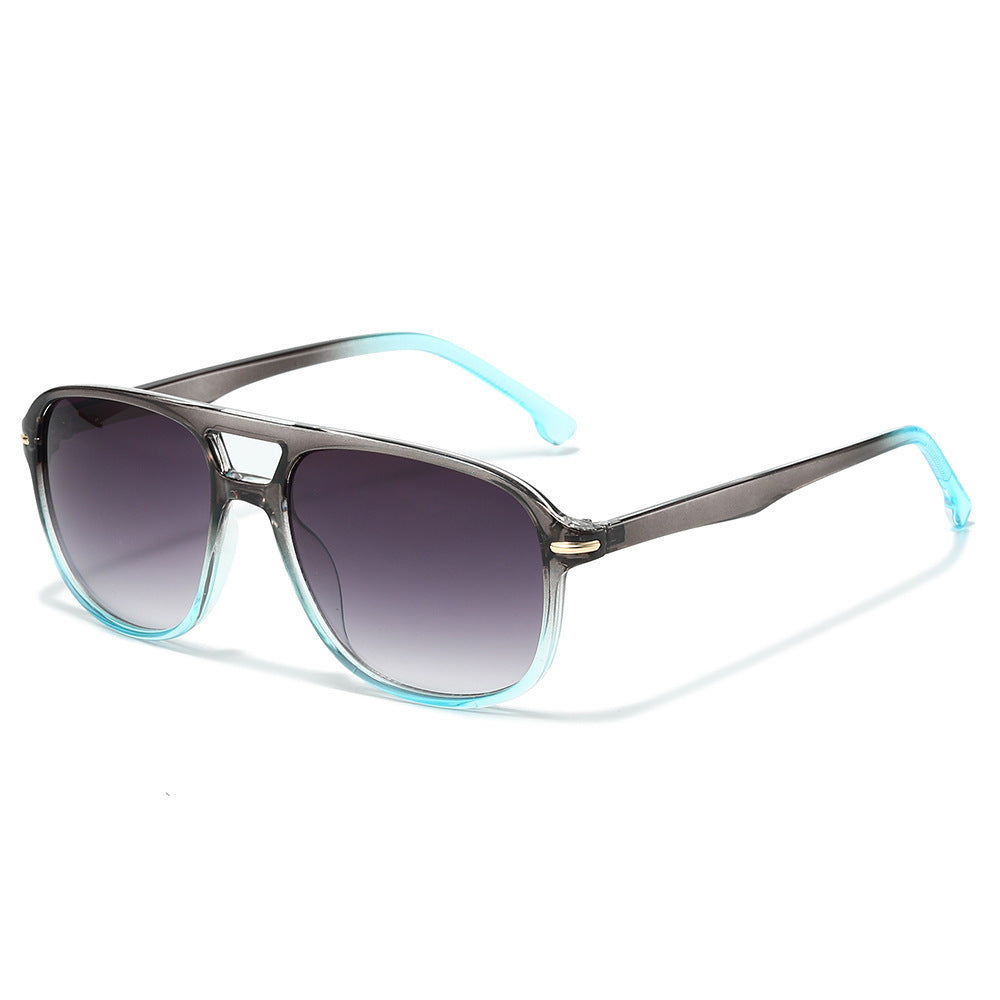 Oversized Farbverlauf Linse Schild Sonnenbrille Karnz