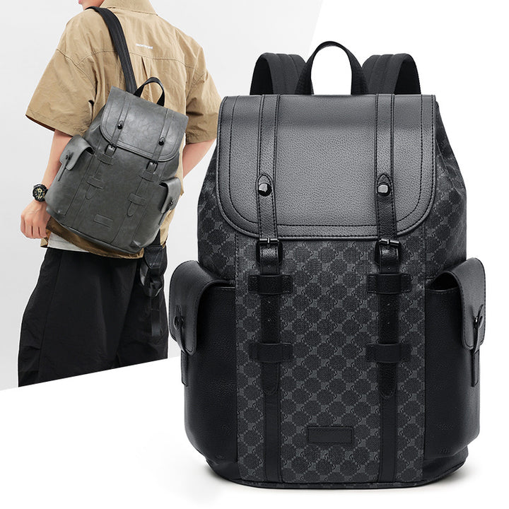 Multi-Fach Leder Rucksack
