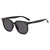Damen trendige quadratische Sonnenbrille mit robustem Kunststoffrahmen Karnz