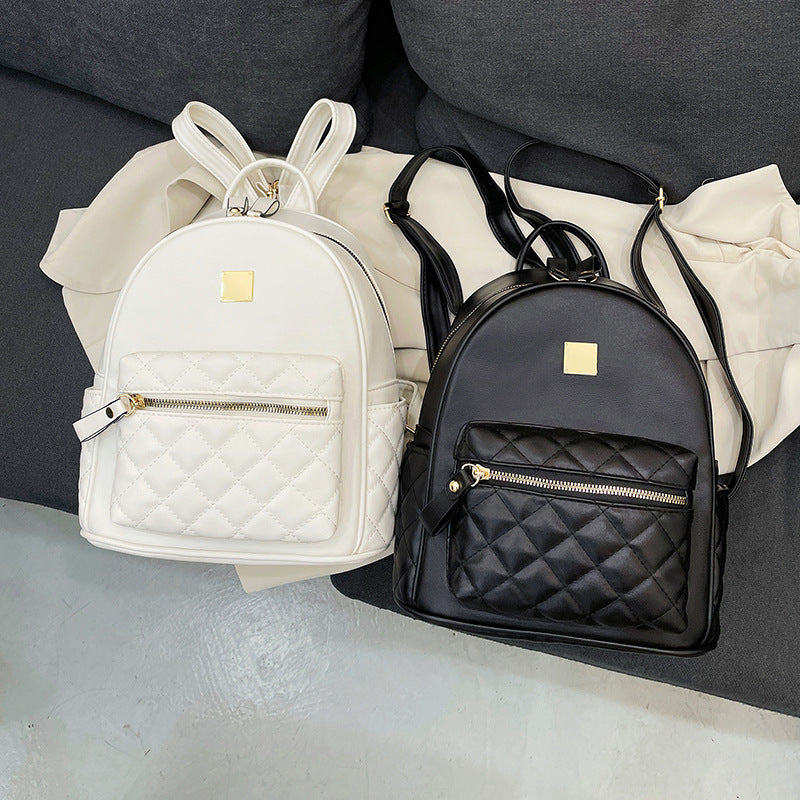 Gepolsterter Leder Mini Rucksack Karnz