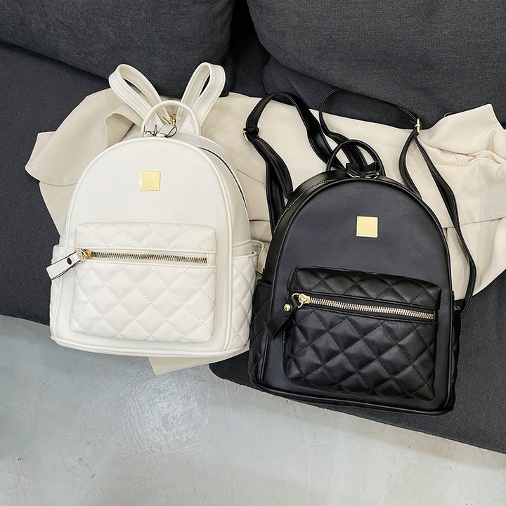 Gepolsterter Leder Mini Rucksack Karnz