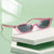 Damen modische Cat-Eye Sonnenbrille mit transparentem Rahmen Karnz