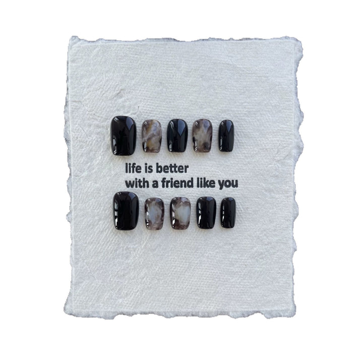 Abstract Marble Design Press-On Nails