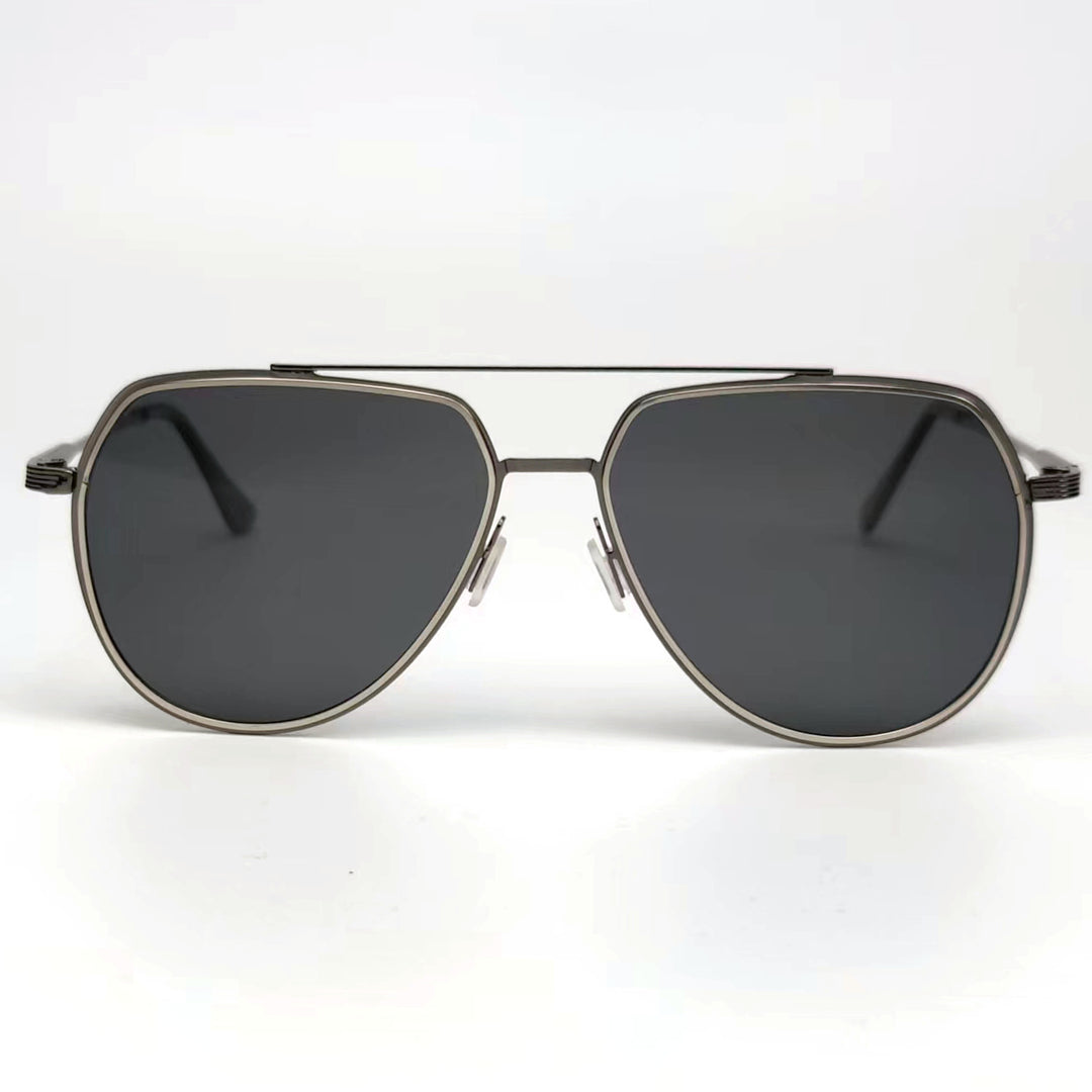 Herren elegante Flieger-Sonnenbrille mit polarisierenden Gläsern Karnz