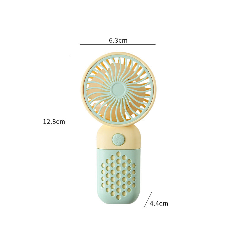 Damen Tragbarer Mini Handventilator mit ergonomischem Griff und USB Ladefunktion Karnz