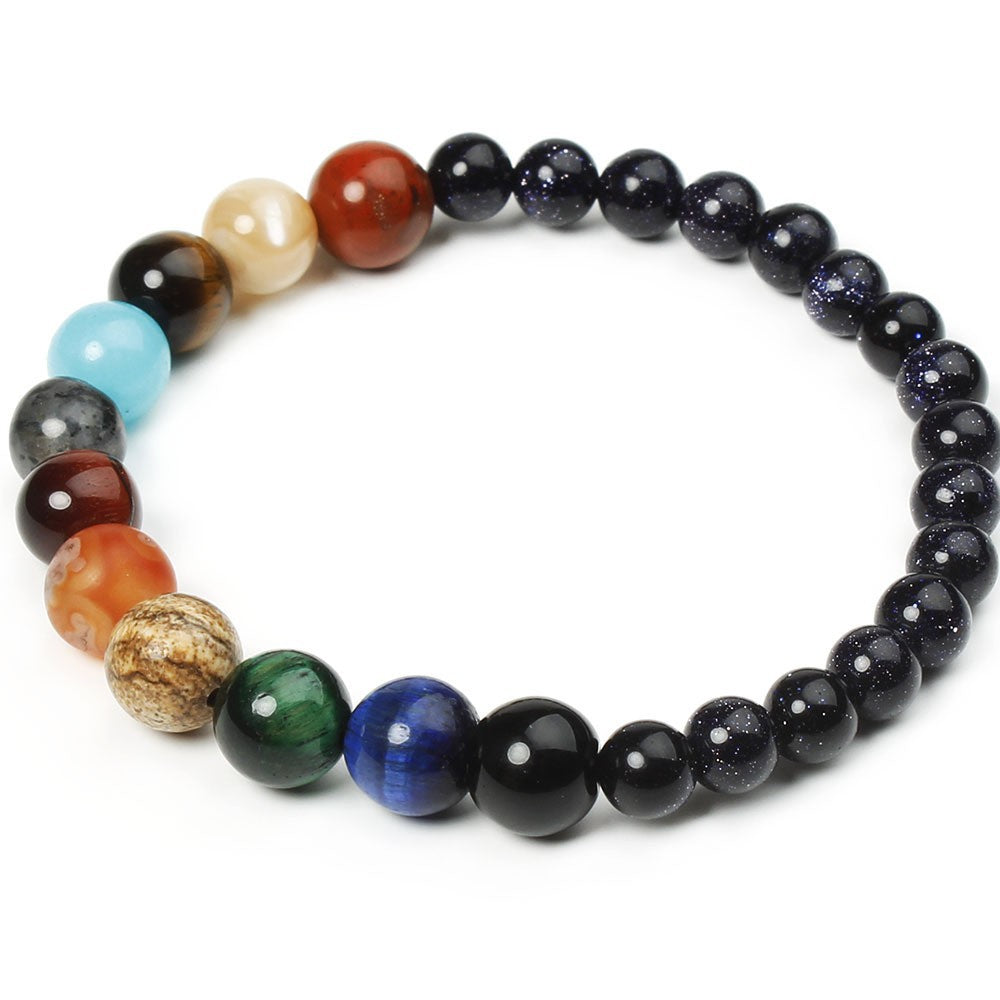 Bunte Armband mit Natursteinen Karnz