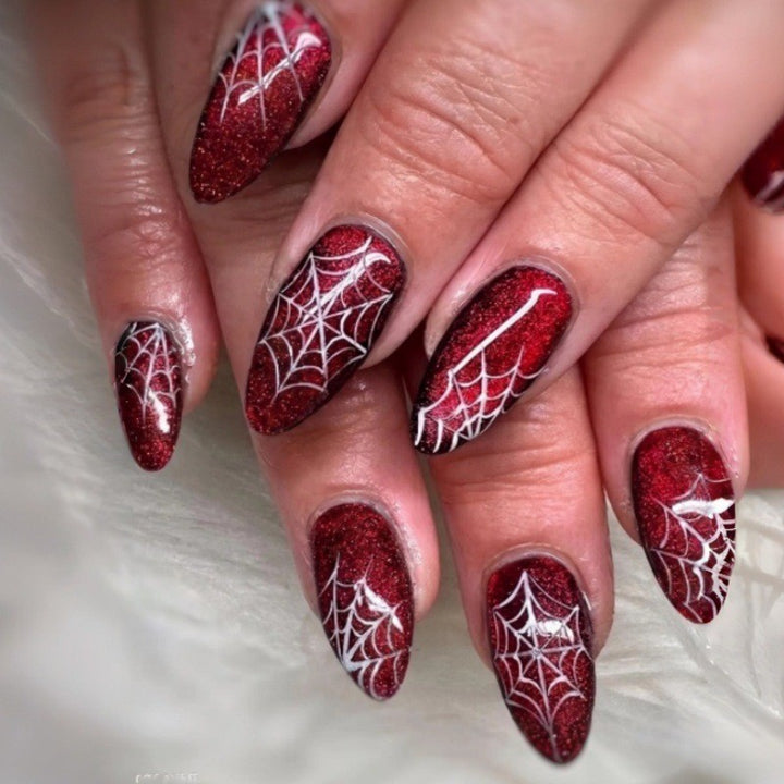 Gothic Spider Web Press-On Nails Karnz