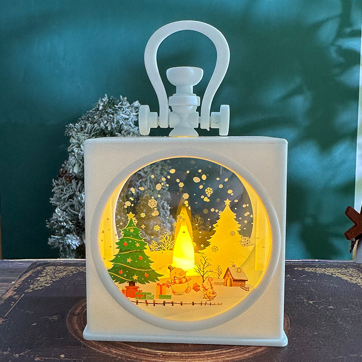 Dekorative Weihnachtslaterne mit LED-Beleuchtung