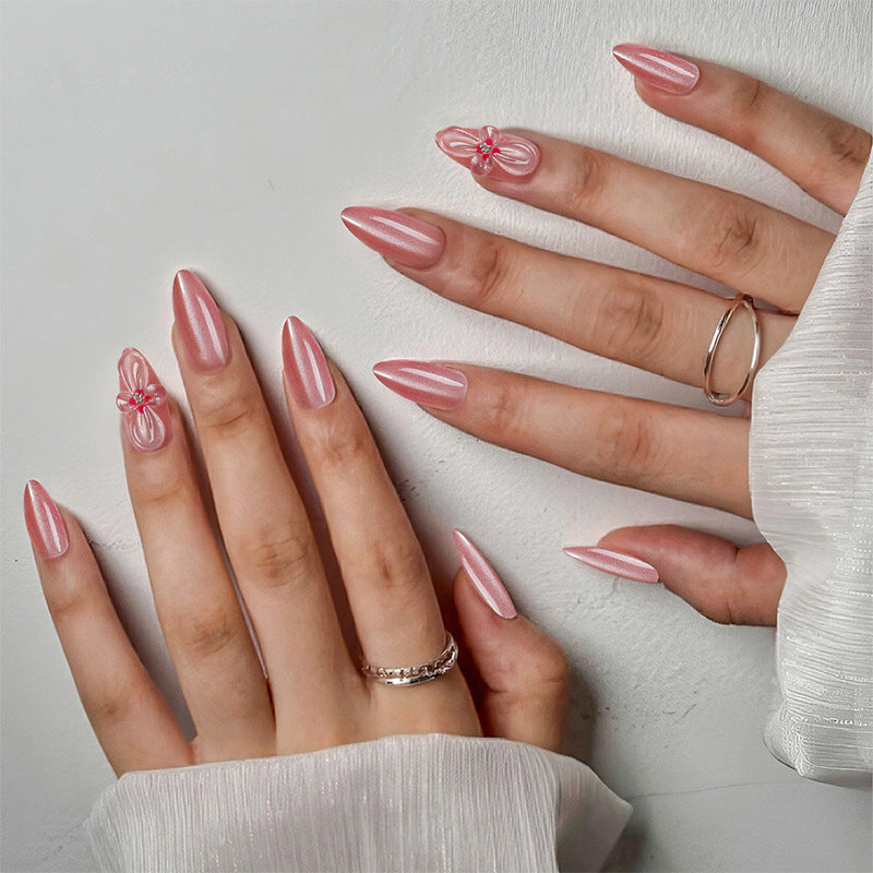 Premium Floral Decorative Press-On Nail Set Karnz