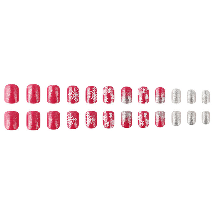 Festliche Holiday Press-On Nagelkunst Karnz