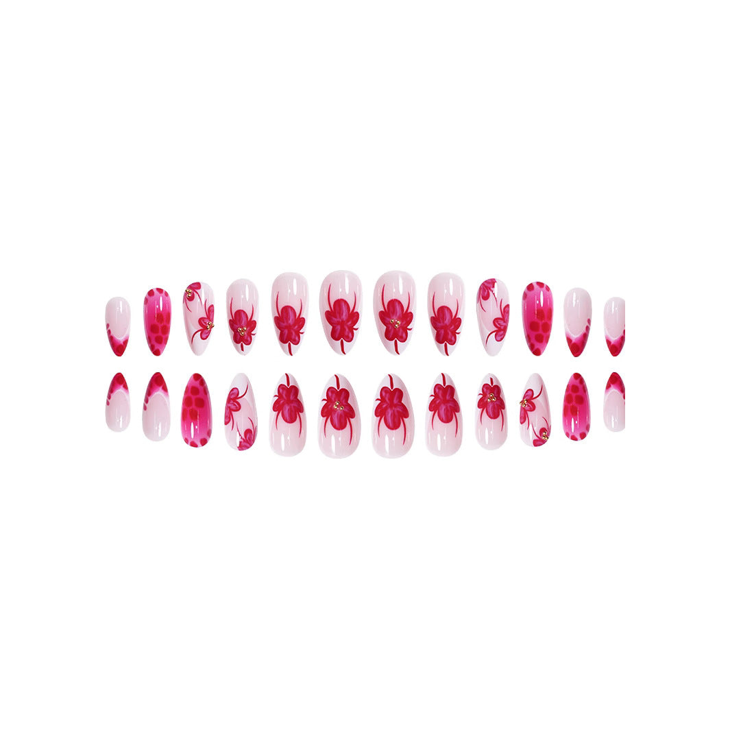 Elegante Floral Stiletto Nagelkunst Karnz 1787977864