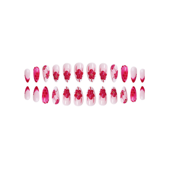 Elegante Floral Stiletto Nagelkunst Karnz 1787977864