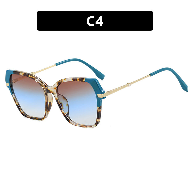 Damen quadratische Sonnenbrille mit elegantem Metallrahmen und schützendem UV-Filter Karnz