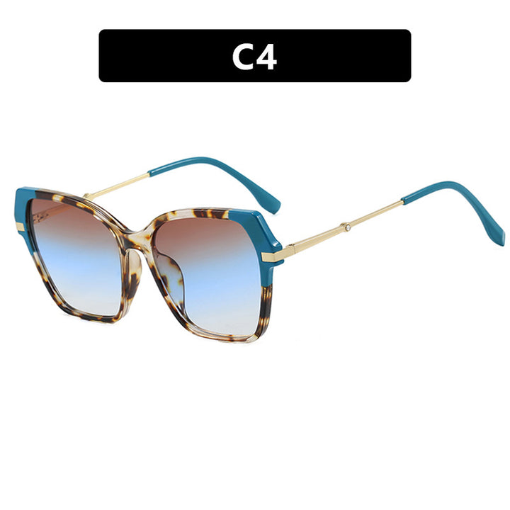 Damen quadratische Sonnenbrille mit elegantem Metallrahmen und schützendem UV-Filter Karnz