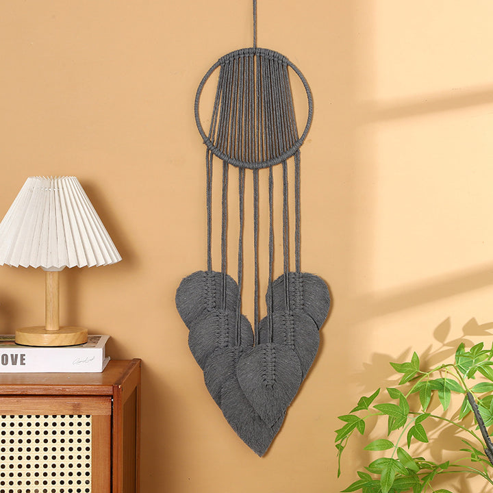 Makramee Herz Wandbehang Karnz
