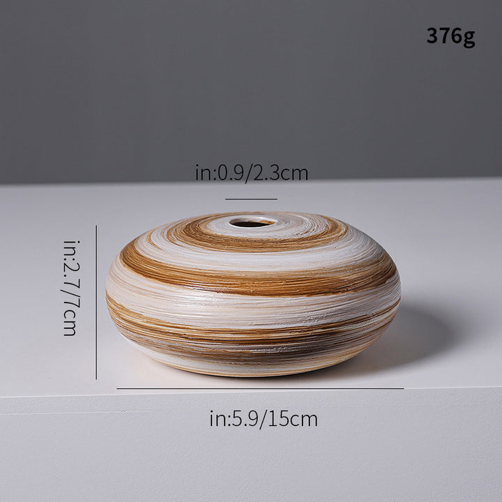 Künstlerische Spiraldesign Keramikvase Karnz