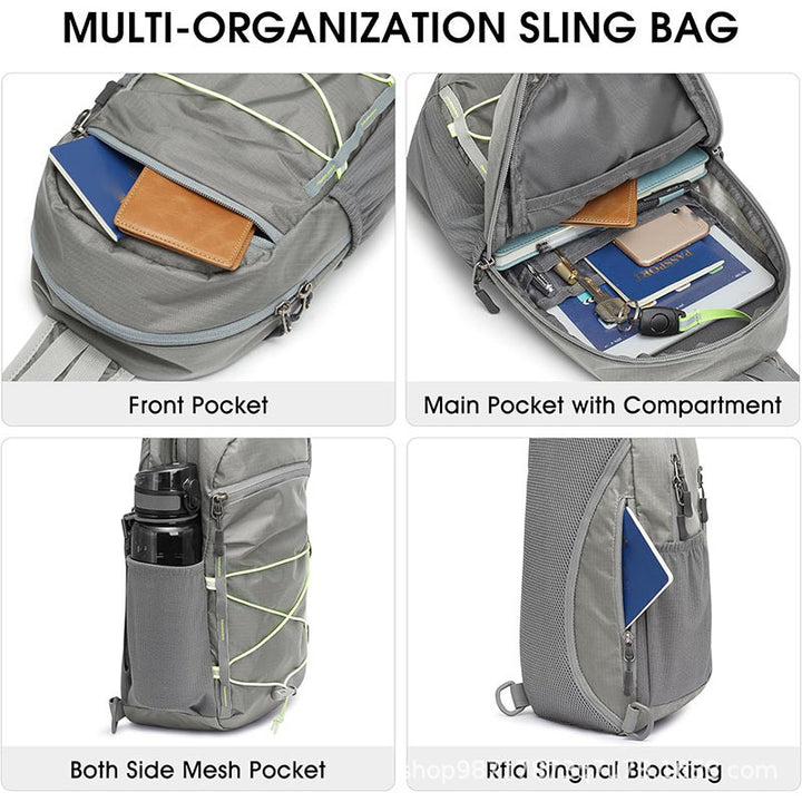 Sling-Rucksack mit Multifunktionalem Stauraum und Ergonomischem Tragesystem Karnz