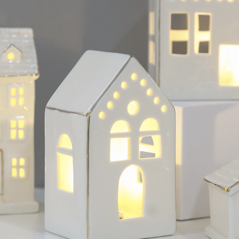 Dekorative Keramik Hauslaterne Karnz