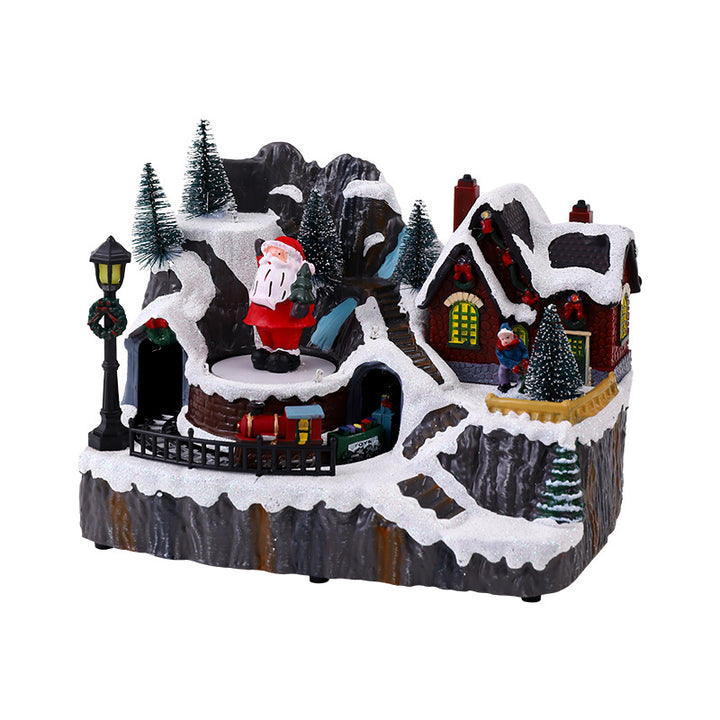 Weihnachtsdorf mit Lichtern Karnz