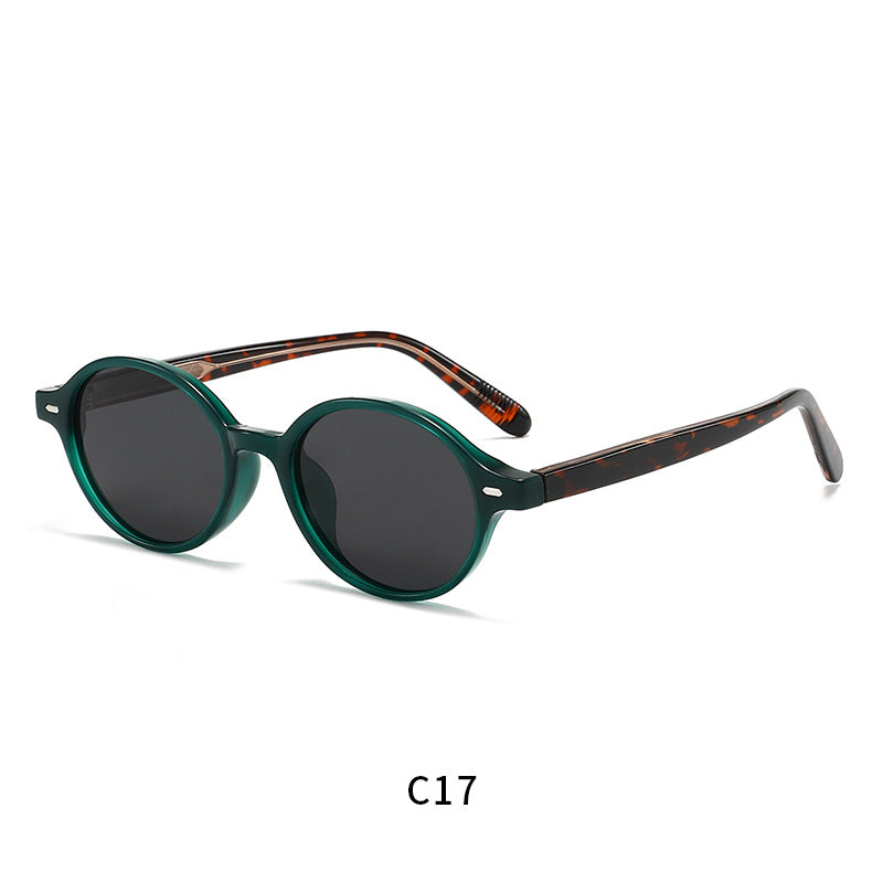 Damen trendige runde Sonnenbrille Karnz