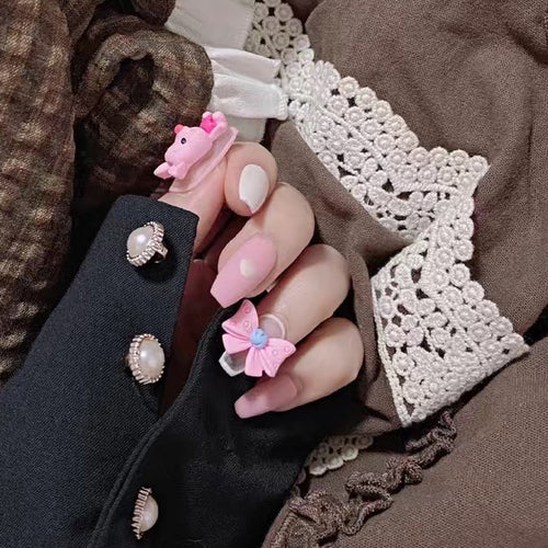 Künstliche Nagelkunst mit verspieltem Tier-Design Karnz