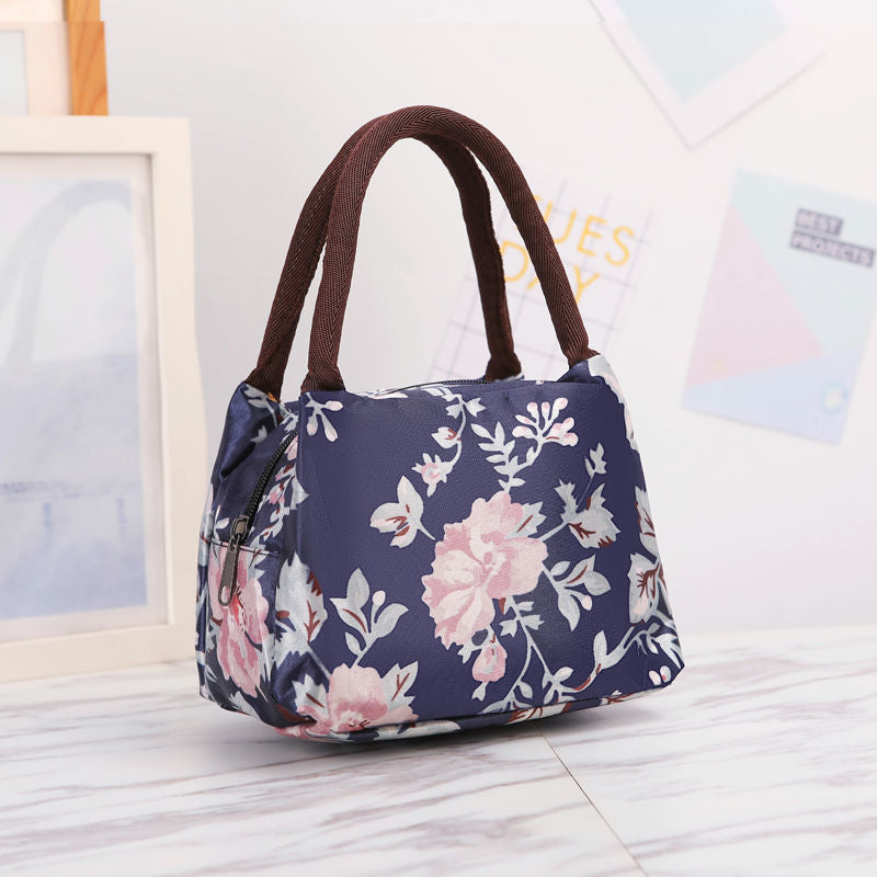 Floral Print Isolierte Lunch-Tragetasche Karnz