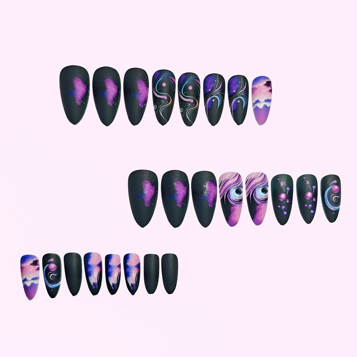 Cosmic Galaxy Stiletto Nagelkunst