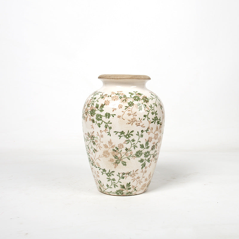 Elegante florale Keramikkaraffe Karnz