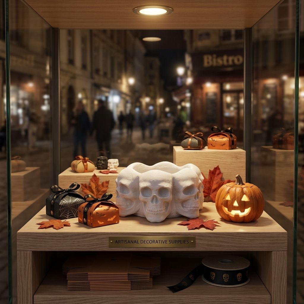 Keramik-Schädel-Planter mehrköpfige Blumenschale und Kerzenhalter für Halloween-Deko