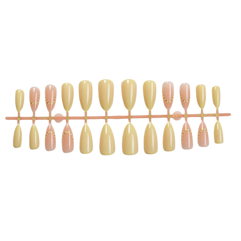 Elegantes natürliches Finish Press-On-Nagelset Karnz