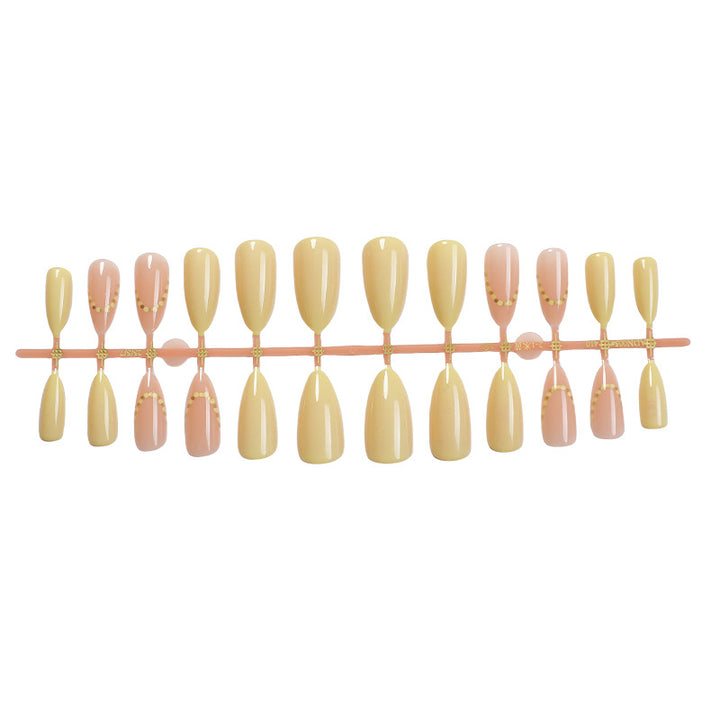 Elegantes natürliches Finish Press-On-Nagelset Karnz