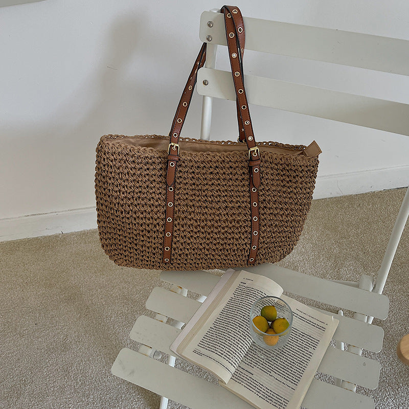 Damen Modische Handtasche mit modernem Flechtdesign Karnz