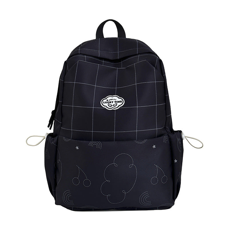Verspielt gemusterter Schulrucksack Karnz