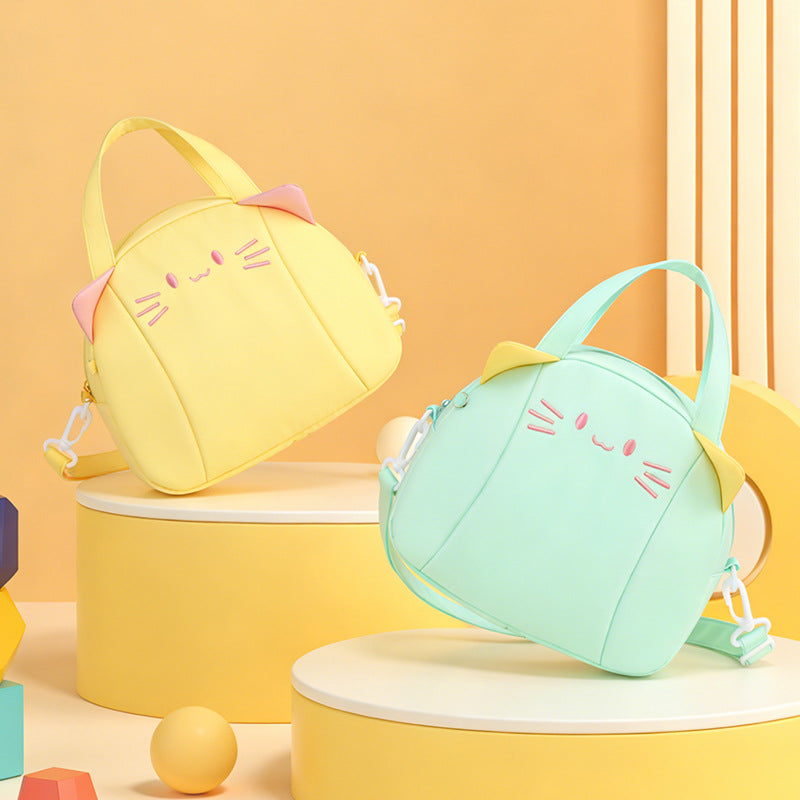 Süße Katzenmotiv isolierte Lunch-Tasche