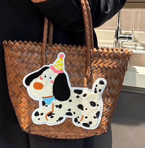 Verspielte Bast Handtasche Karnz