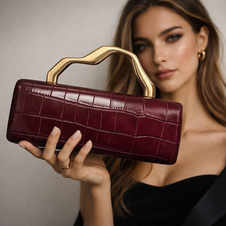 Elegante Krokodil-Muster Clutch